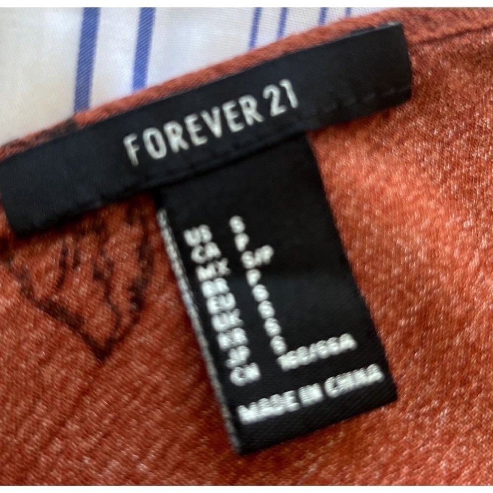 Forever 21 Burnt Orange Hi Low Skirted Romper S - Picture 6 of 6